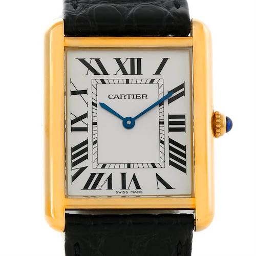 Photo of Cartier Tank Solo 18k Yellow Gold Large Watch W1018855