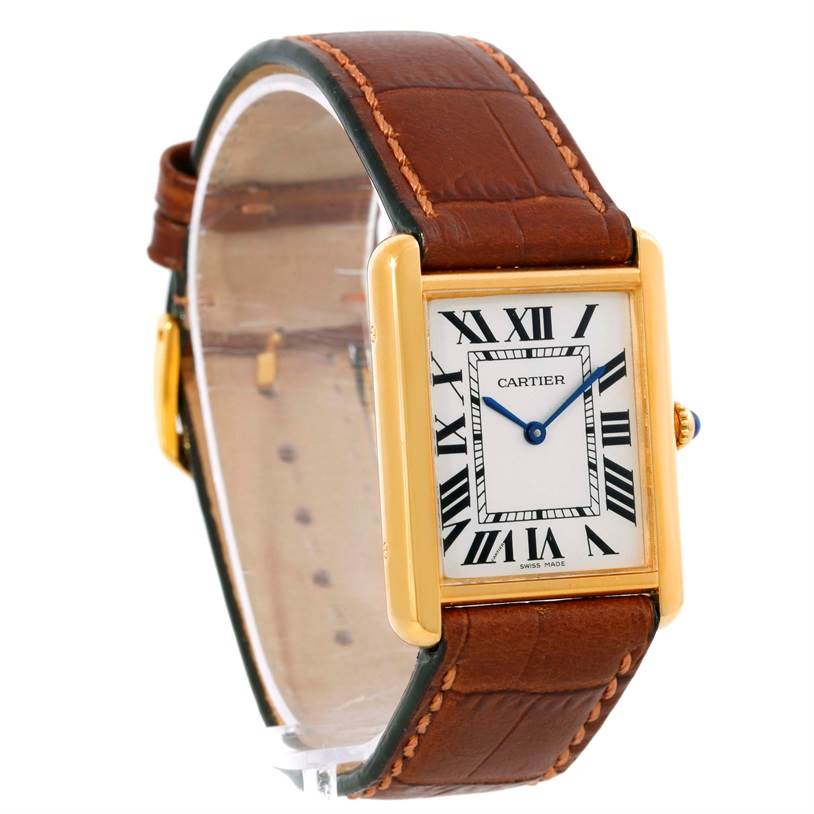 Cartier Tank Solo 18k Yellow Gold Steel Large Watch W1018855 ...