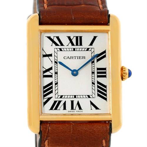 Photo of Cartier Tank Solo 18k Yellow Gold Steel Large Watch W1018855