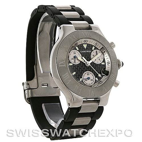 Cartier Must 21 Chronoscaph Mens Watch W10125U2 SwissWatchExpo
