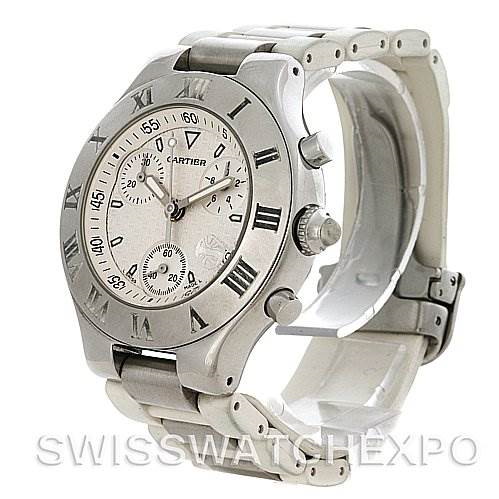 Cartier Must 21 Chronoscaph Mens Watch W10184U2 SwissWatchExpo