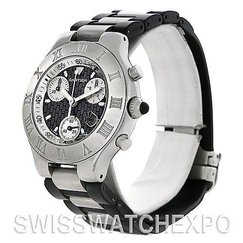 Cartier Must 21 Chronoscaph Mens Watch W10125U2 SwissWatchExpo