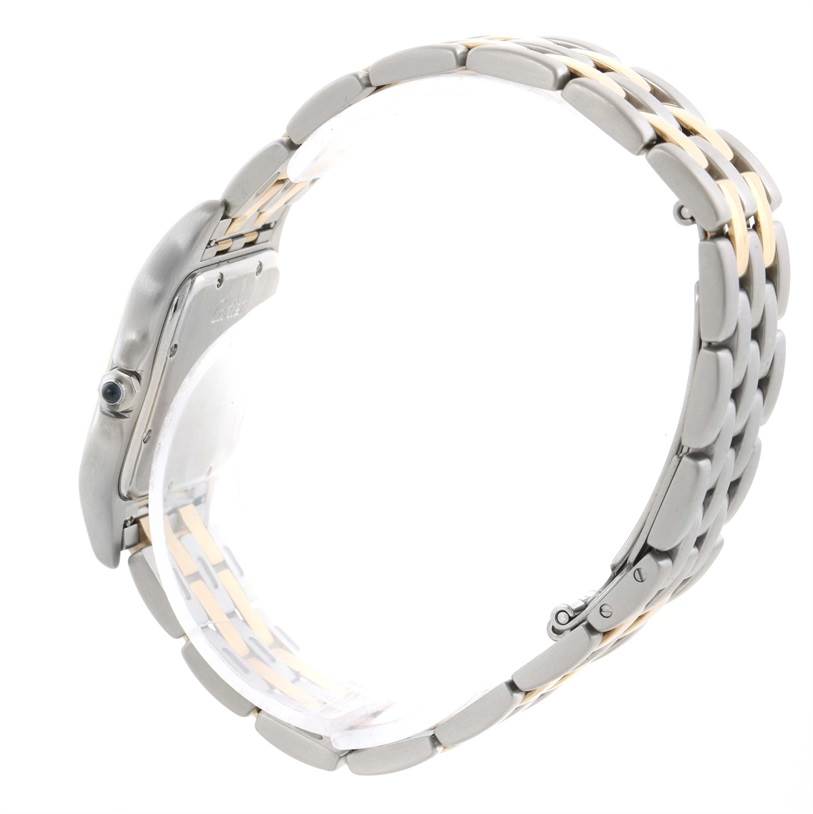 This image shows a side view of a Cartier Panthère watch, highlighting its band and the side of the case.