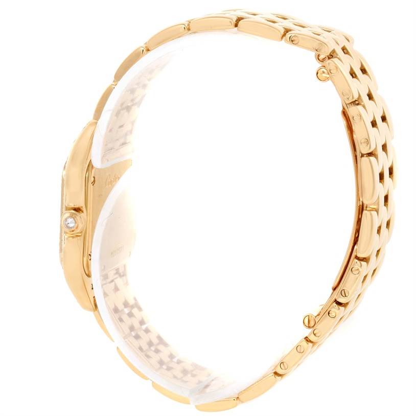 Cartier Panthere Ladies 18k Yellow Gold Diamond Quartz Watch WF3072B9 ...