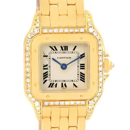 Photo of Cartier Panthere Ladies 18k Yellow Gold Diamond Watch W25022B9 Partial Payment
