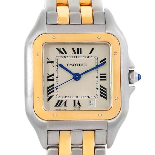 Photo of Cartier Panthere Large Steel 18K Yellow Gold 2 Row Watch W25028B8