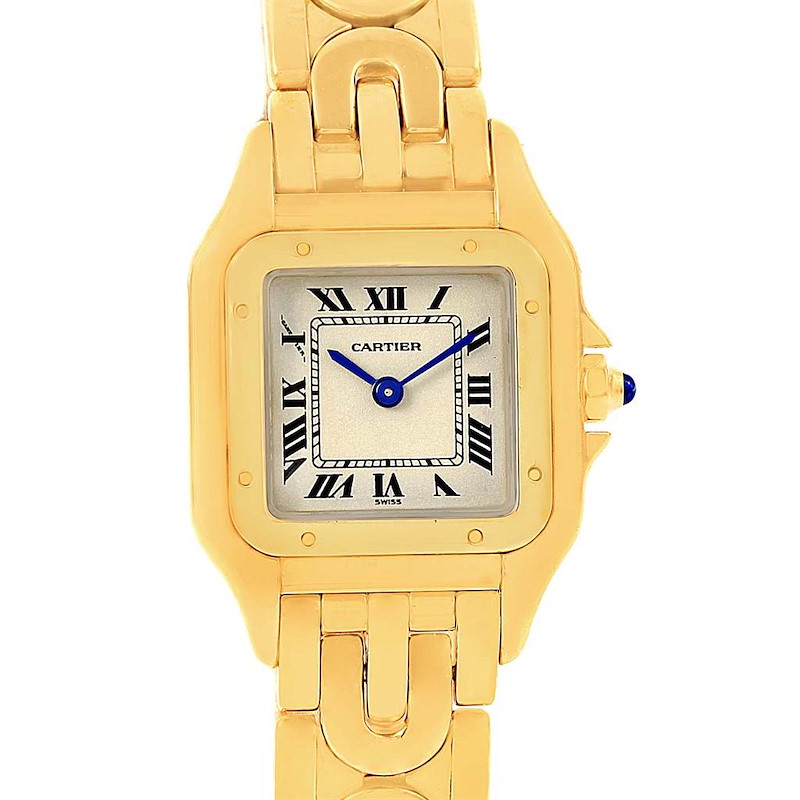 Cartier Panthere 18k Yellow Gold Art Deco Bracelet Ladies Watch 1070 SwissWatchExpo