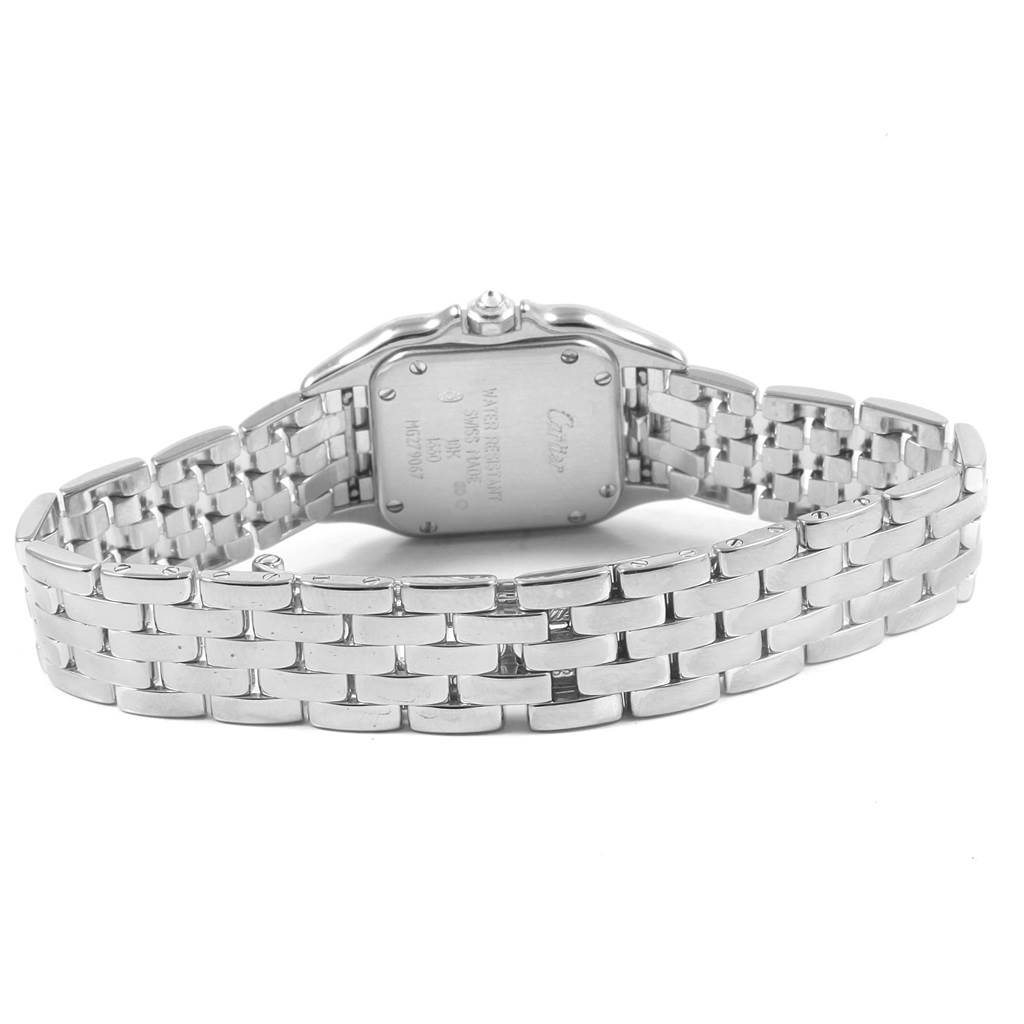 This image shows the back and bracelet of the Cartier Panthere WF3091F3 Women
s White Gold Silver Dial WF3091F3 Women
s White Gold Silver Dial watch.