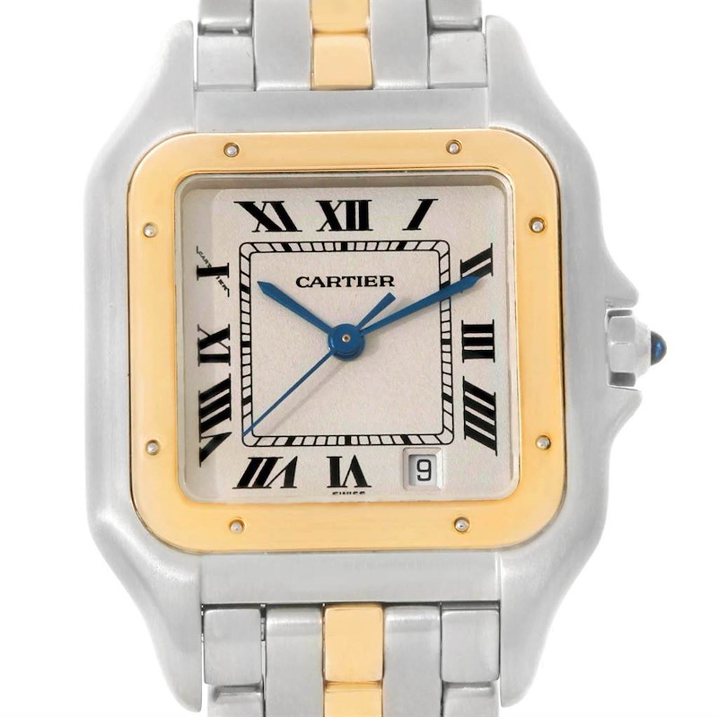 Cartier Panthere Steel 18K Yellow Gold Unisex Watch W25028B5 Box SwissWatchExpo