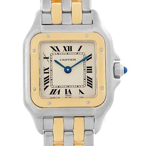 Photo of Cartier Panthere Steel Yellow Gold 2 Row Ladies Watch W25029B6 Box