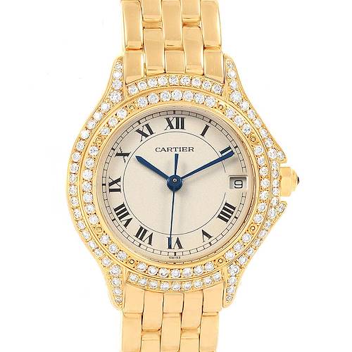 Photo of Cartier Panthere Cougar 18K Yellow Gold Diamond Ladies Watch 887907