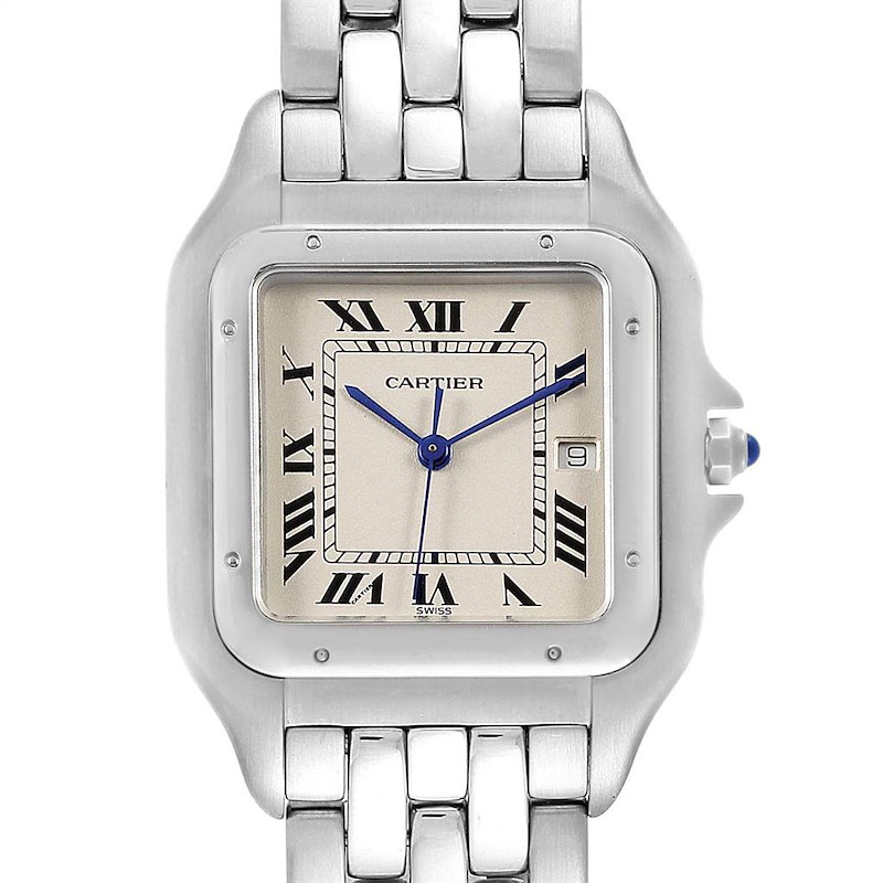 Cartier Panthere Jumbo Stainless Steel Mens Watch W25032P5 SwissWatchExpo