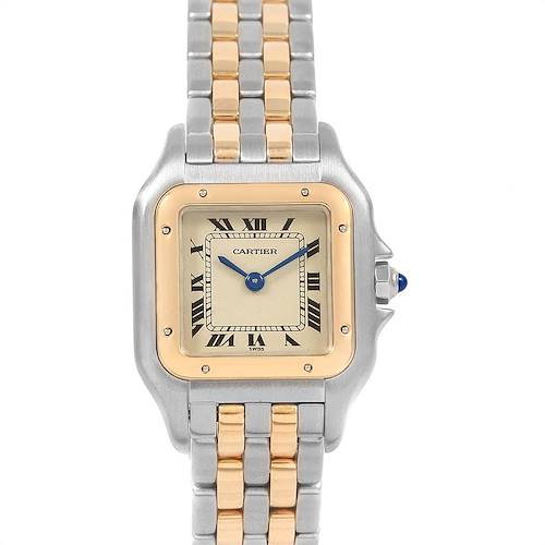 Photo of Cartier Panthere Steel Yellow Gold 2 Row Ladies Watch W25029B6 Box