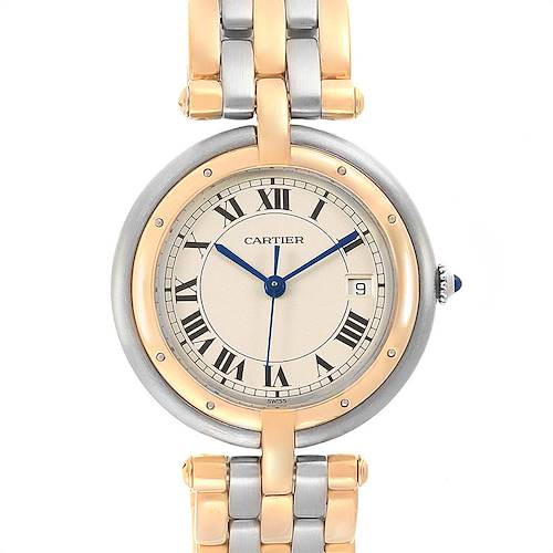 Photo of Cartier Panthere Vendome Three Row Steel Yellow Gold Ladies Watch 183984