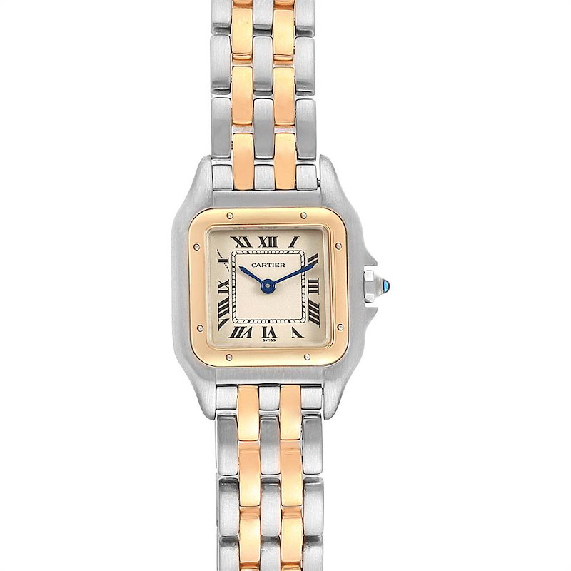 Cartier Panthere Steel Yellow Gold 2 Row Quartz Ladies Watch W25029B6 SwissWatchExpo