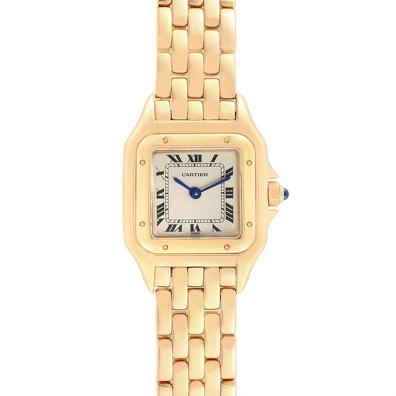 Cartier Panthere Small Yellow Gold Silver Dial Ladies Watch W25022B9 SwissWatchExpo