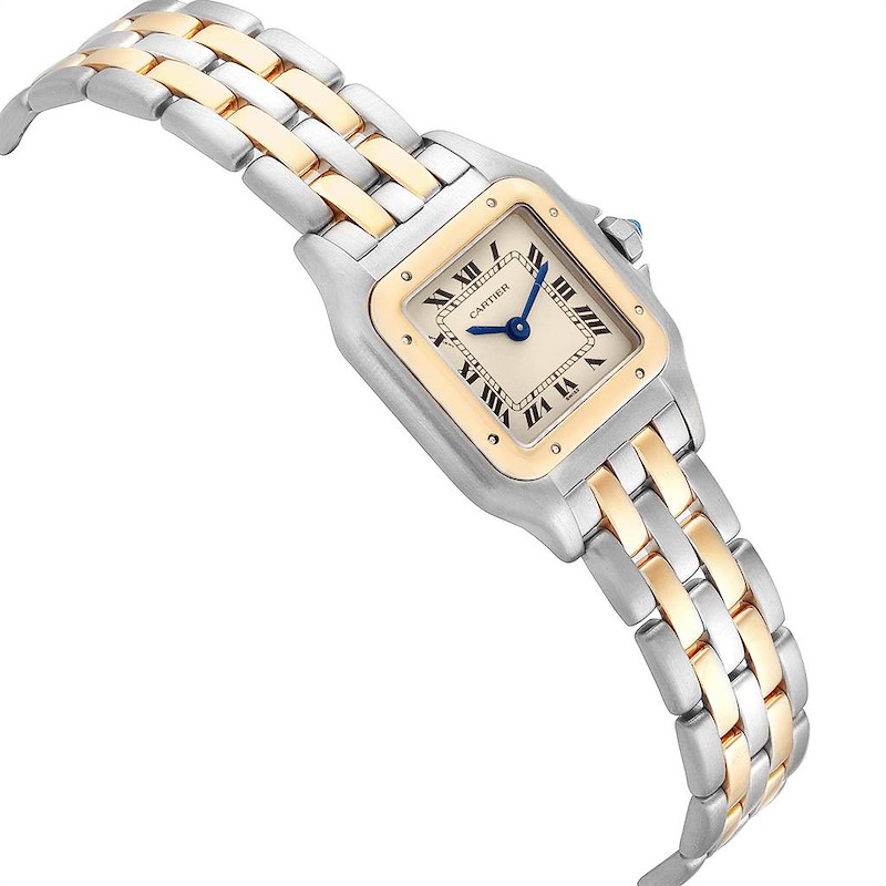 Cartier Panthere Steel Yellow Gold 2 Row Quartz Ladies Watch W25029B6 ...