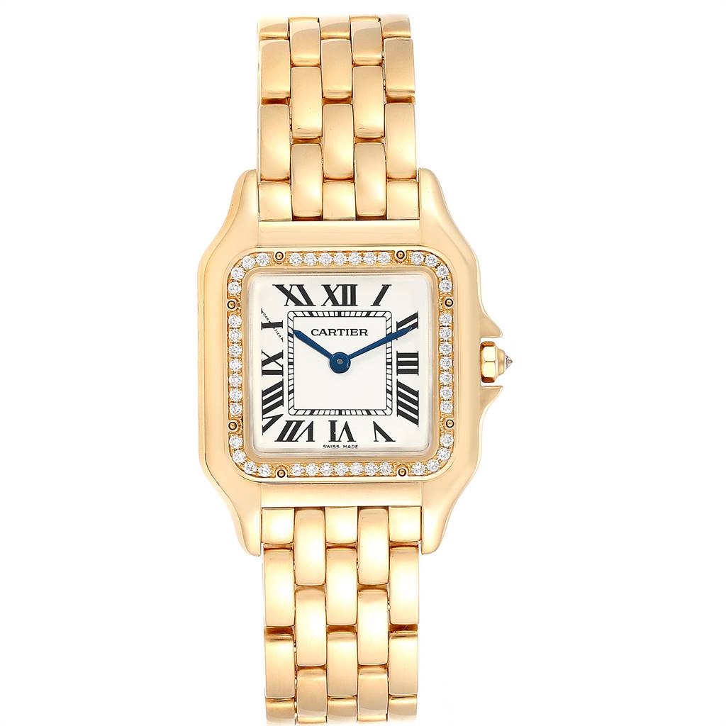 Cartier Panthere Midsize Yellow Gold Diamond Ladies Watch WJPN0016 ...