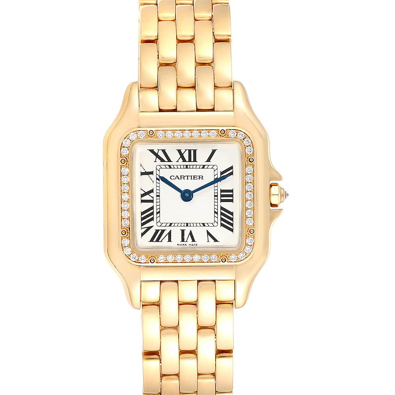Cartier Panthere Midsize Yellow Gold Diamond Ladies Watch WJPN0016 SwissWatchExpo