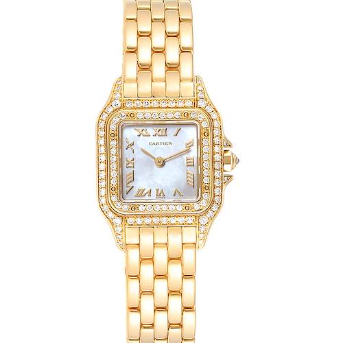Photo of Cartier Panthere Yellow Gold Mother of Pearl Diamond Ladies Watch 10702