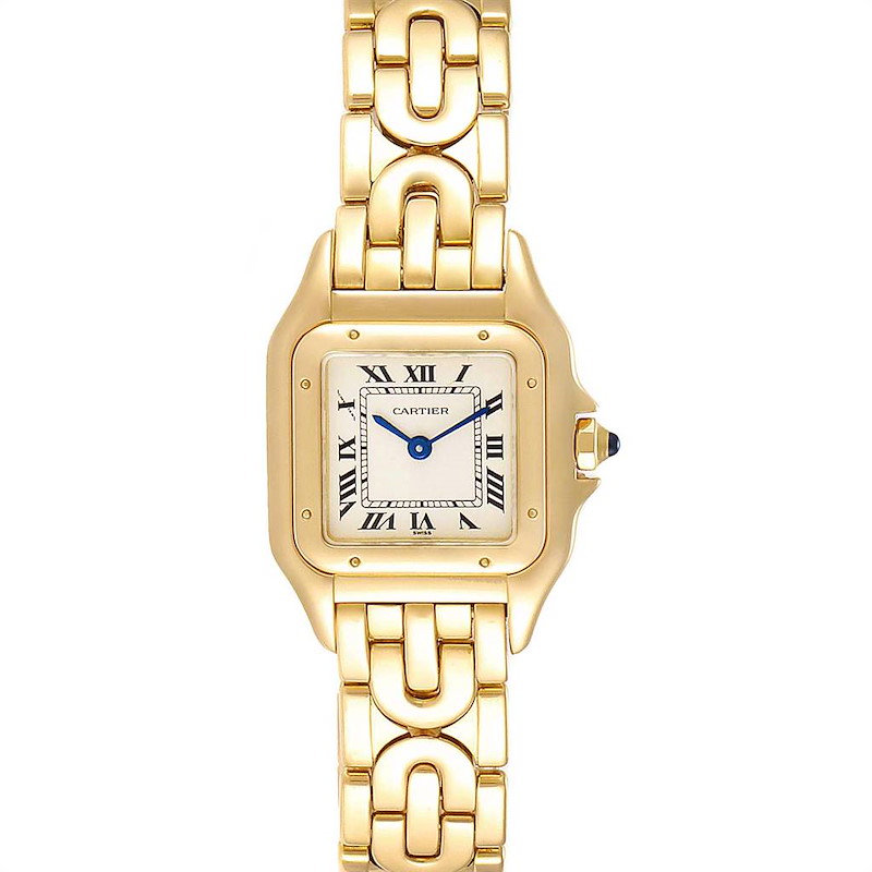 Cartier Panthere 18k Yellow Gold Art Deco Bracelet Ladies Watch 107000 SwissWatchExpo