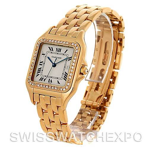 Cartier Panthere X-Large 18K Yellow Gold Diamond Watch W25014B9 SwissWatchExpo
