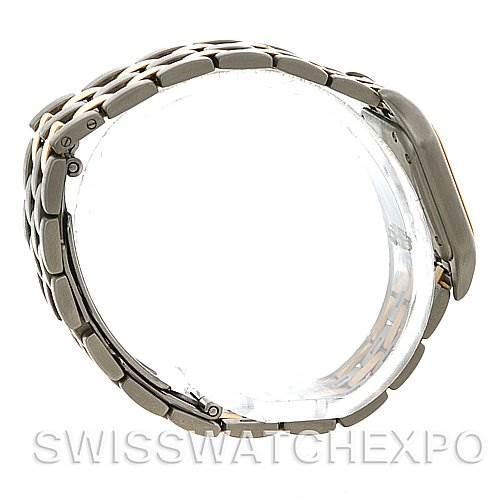 The image shows a side view of the Panthere model by Cartier, featuring its bracelet and case.