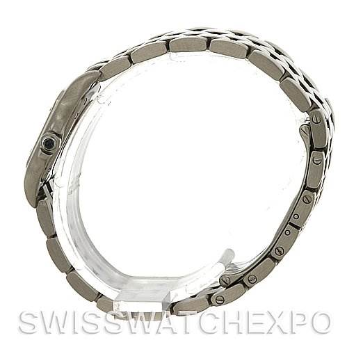 The image shows a side profile of the Cartier Panthere W25033P5 Women
s Stainless Steel Silver Dial W25033P5 Women
s Stainless Steel Silver Dial watch, highlighting its bracelet and case side.