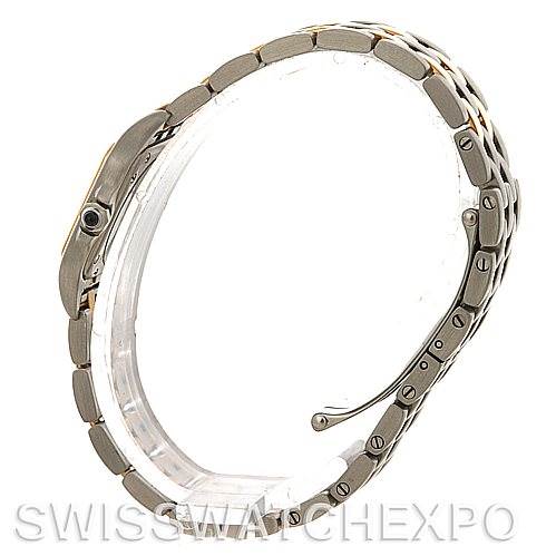 The image shows a side view of the Panthere model by Cartier, focusing on the bracelet and clasp.