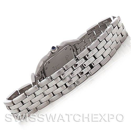 The image shows the back and bracelet of a Cartier Panthere W25033P5 Women
s Stainless Steel Silver Dial W25033P5 Women
s Stainless Steel Silver Dial watch from a rear angle.