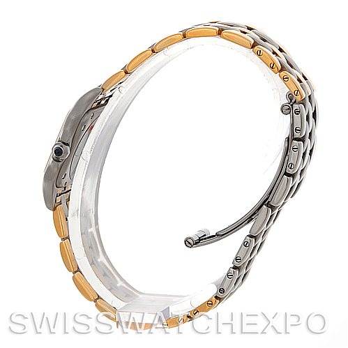 This image shows a side view of a Cartier Panthère watch, focusing on the bracelet and clasp.