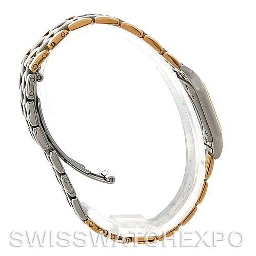 The image shows a side view of the strap and case of a Cartier Panthere W25029B6 Women
s Stainless Steel Silver Dial W25029B6 Women
s Stainless Steel Silver Dial watch.