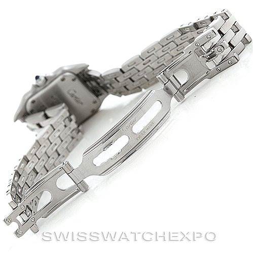 This image shows the back view of the bracelet and clasp of the Cartier Panthere W25033P5 Women's Stainless Steel Silver Dial W25033P5 Women's Stainless Steel Silver Dial watch.