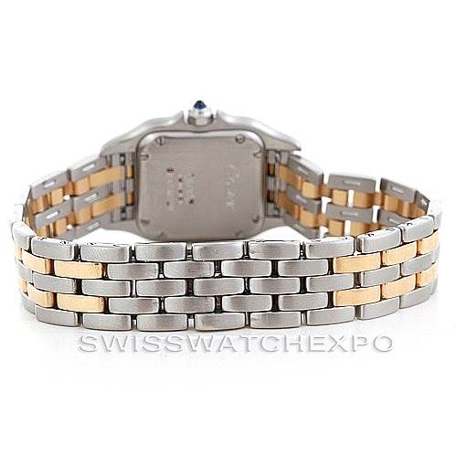 The image shows the backside and bracelet of the Cartier Panthere W25029B6 Women
s Stainless Steel Silver Dial W25029B6 Women
s Stainless Steel Silver Dial model watch.