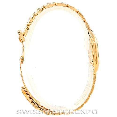 This image shows a side profile of a Cartier Panthere W25022B9 Women's Yellow Gold Silver Dial W25022B9 Women's Yellow Gold Silver Dial watch, highlighting its case and bracelet.