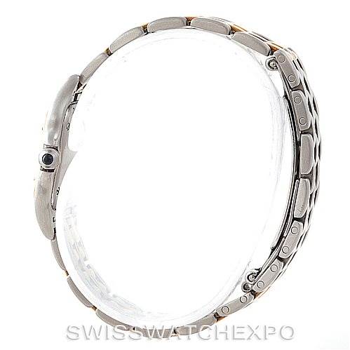 The image shows a side view of the Cartier Panthere W25029B6 Women's Stainless Steel Silver Dial W25029B6 Women's Stainless Steel Silver Dial watch, focusing on the bracelet and case profile.