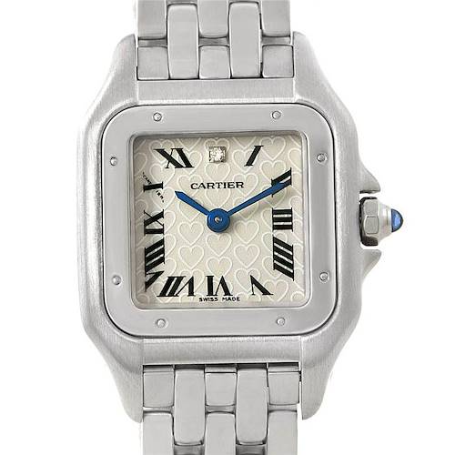 Photo of Cartier Panthere Small Steel Diamond Heart Dial Watch W25033P5