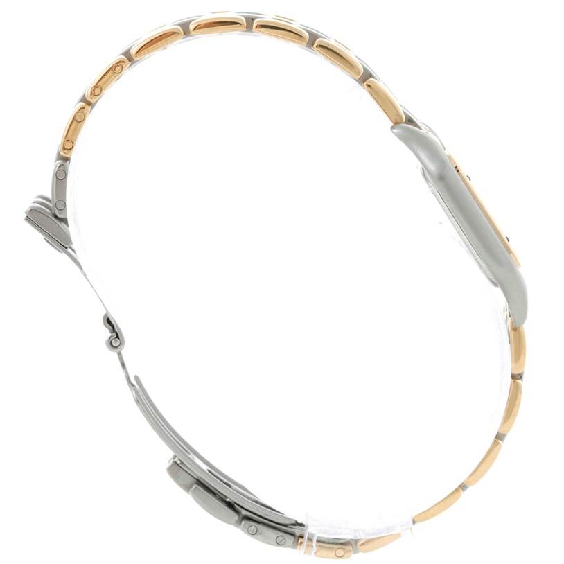 The image shows a side profile view of the Cartier Panthere W25029B6 Women
s Stainless Steel Silver Dial W25029B6 Women
s Stainless Steel Silver Dial watch, showcasing its band and case.