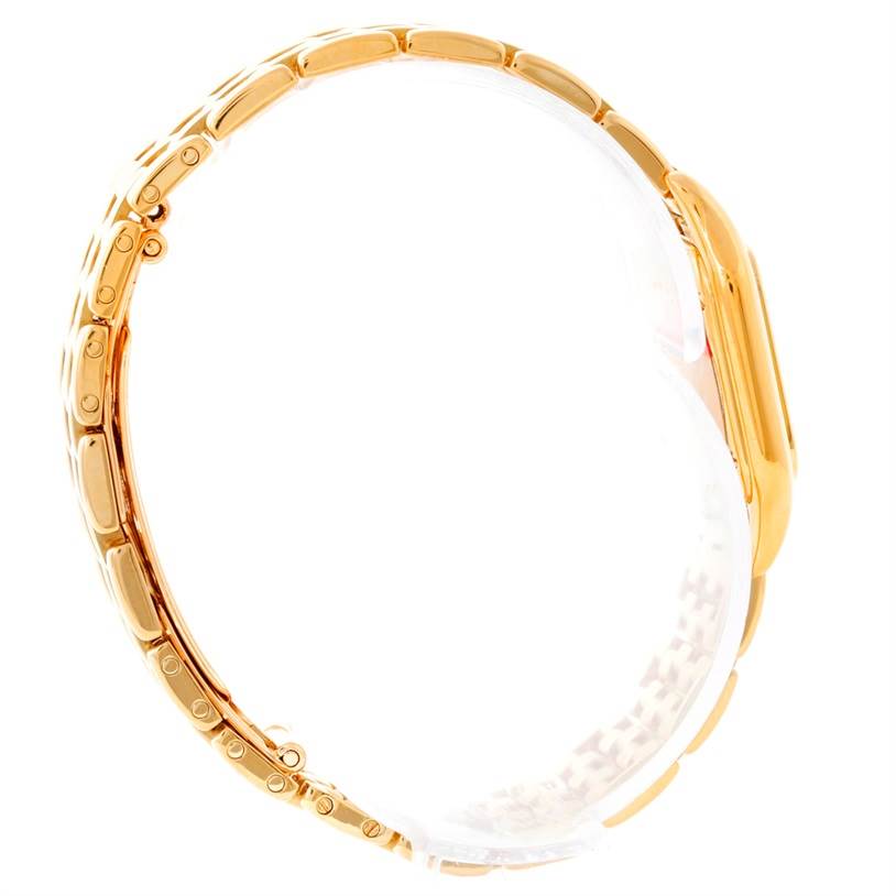 This image shows a side profile of the Panthere model by Cartier, highlighting the band and part of the case.