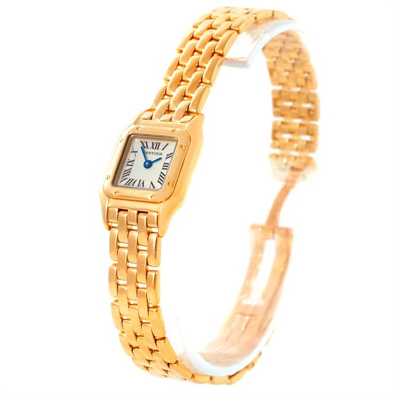 Cartier Panthere Ladies 18k Yellow Gold Mini Watch W25034B9 SwissWatchExpo