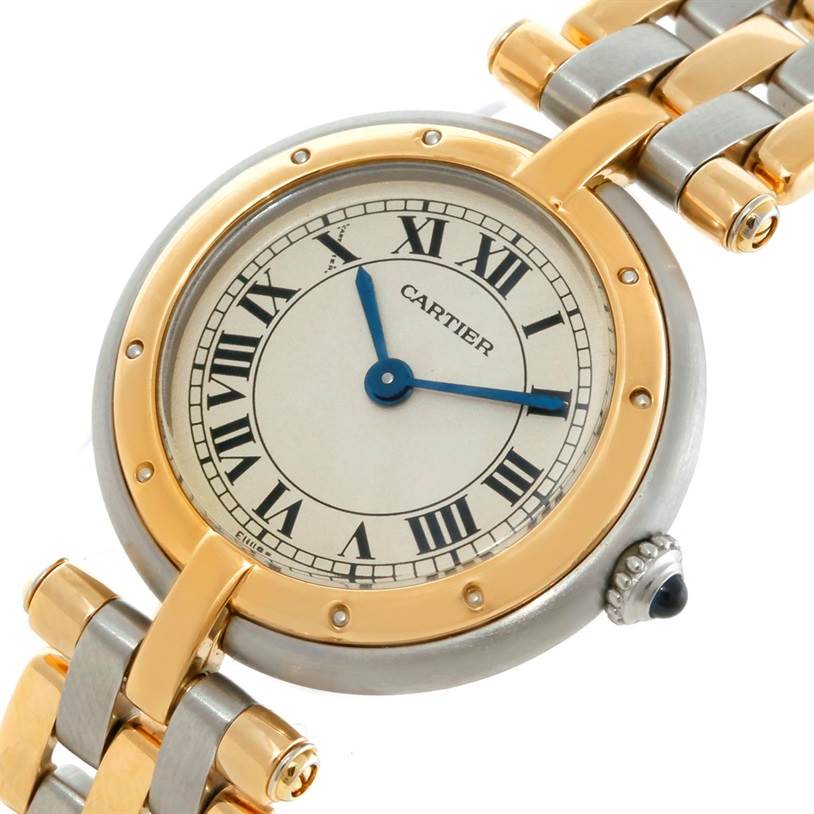 Cartier Panthere VLC Steel 18K Yellow Gold Three Row Ladies Watch ...