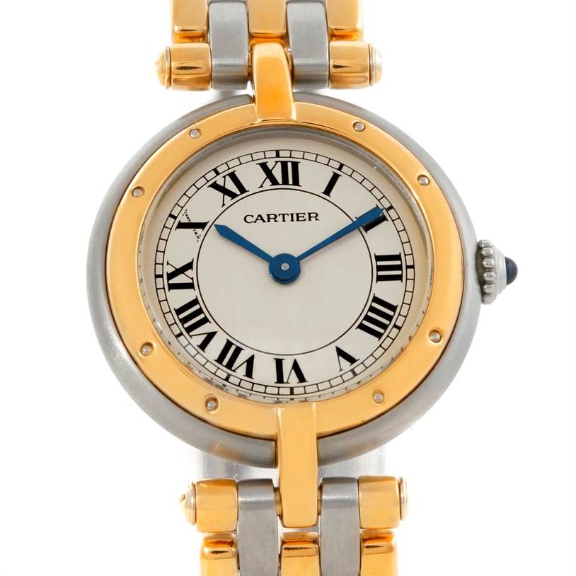 Cartier Panthere VLC Steel 18K Yellow Gold Three Row Ladies Watch ...