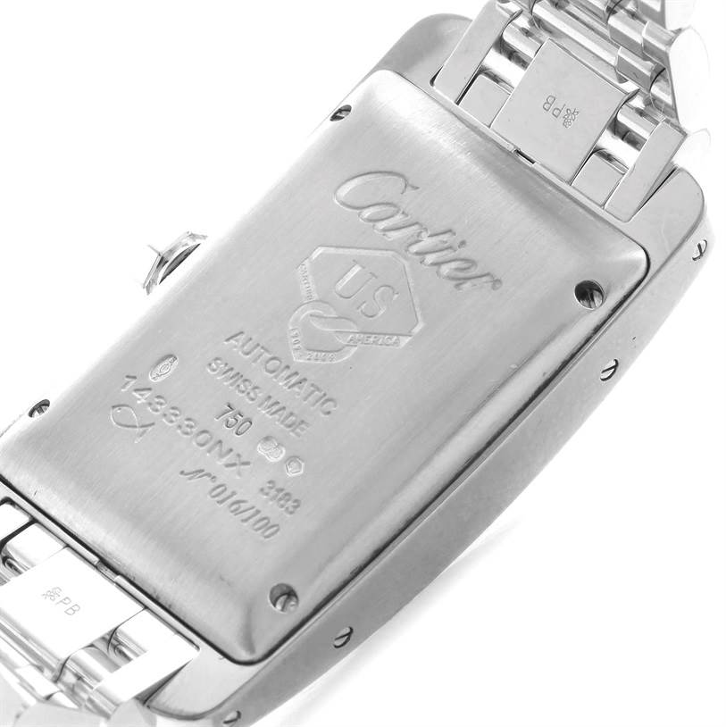 Cartier Tank Americaine 18K White Gold Diamond Limited Watch WB710001 ...