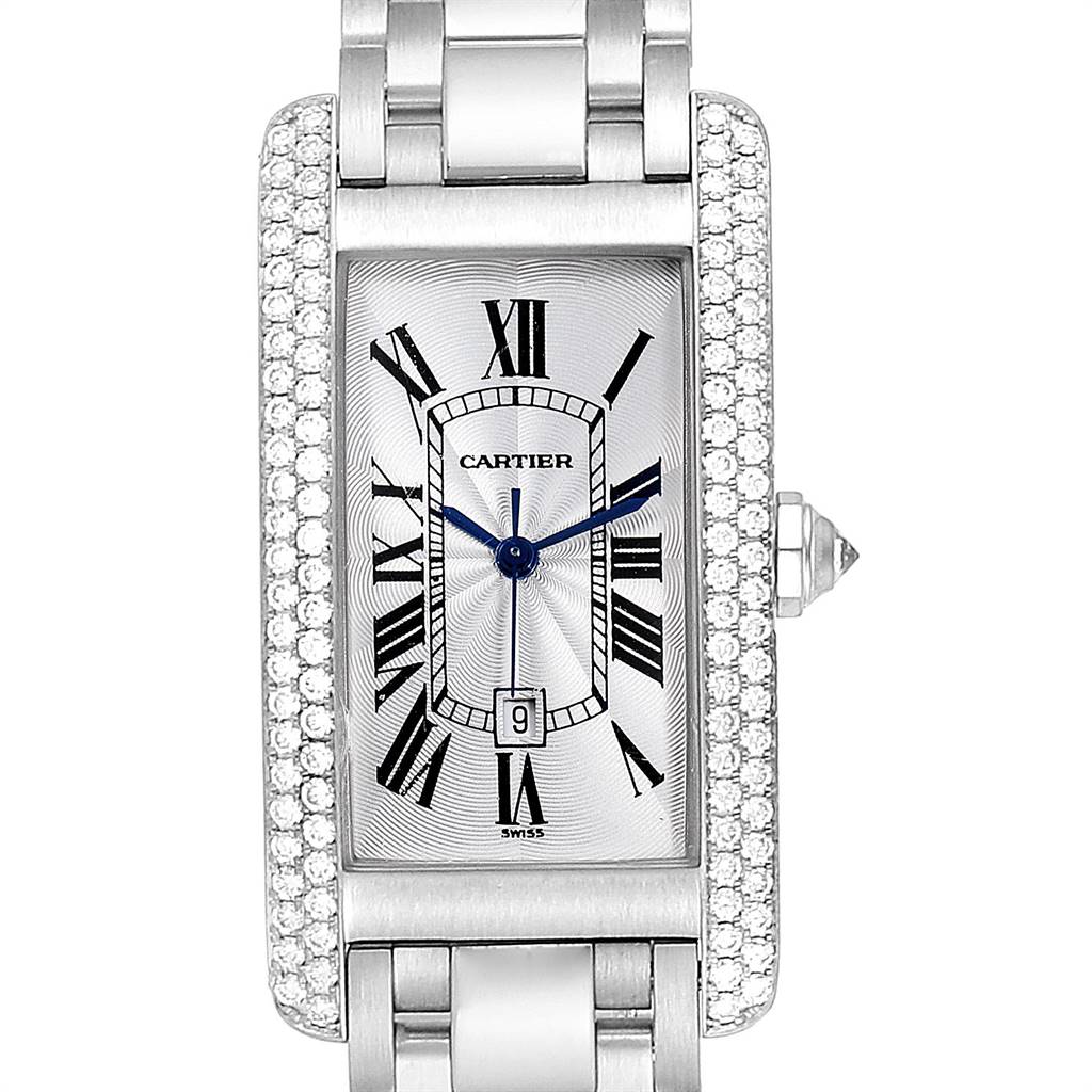 cartier white diamond watch