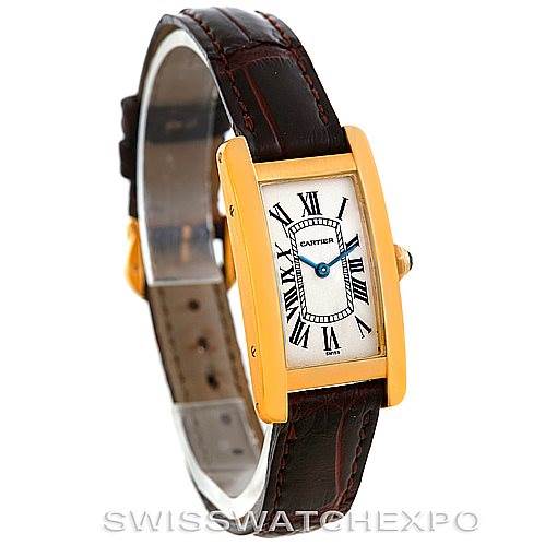 Cartier Tank Americaine 18K Yellow Gold Ladies Watch W2601556 ...