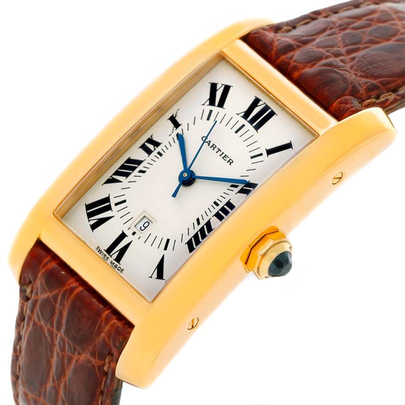 Cartier Tank Americaine Midsize 18k Yellow Gold Watch Swisswatchexpo 