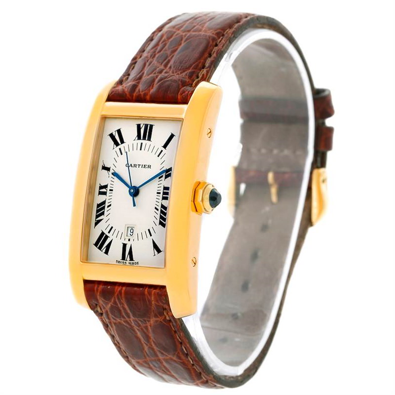 Cartier Tank Americaine Midsize 18K Yellow Gold Watch SwissWatchExpo