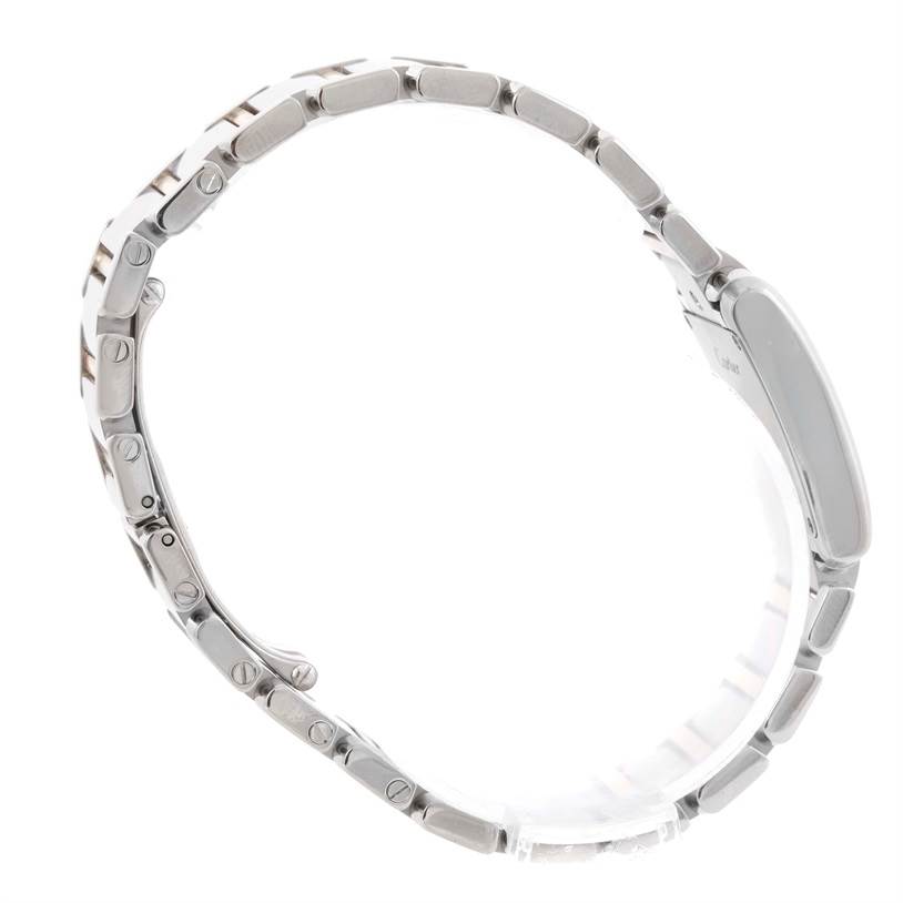 The image shows a side view of the Cartier Tank Francaise W51007Q4 Women's Steel and Gold (two tone) Silver Dial W51007Q4 Women's Steel and Gold (two tone) Silver Dial watch, focusing on the bracelet and case side.