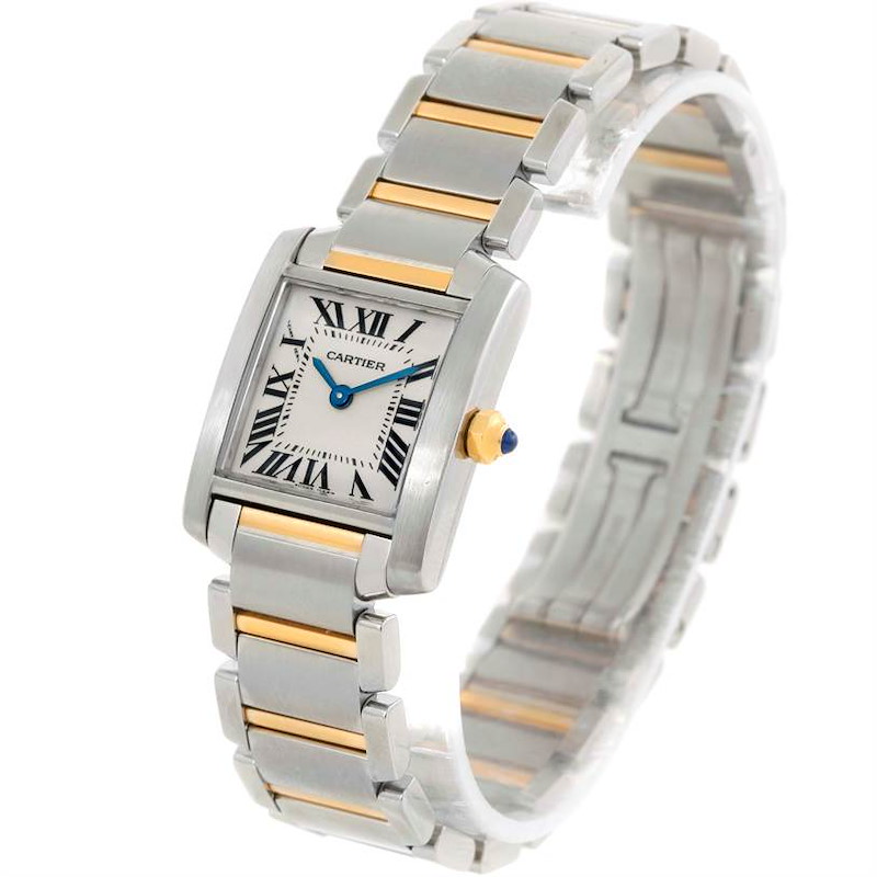 Cartier Tank Francaise Small Steel 18k Yellow Gold Watch W51007Q4 SwissWatchExpo