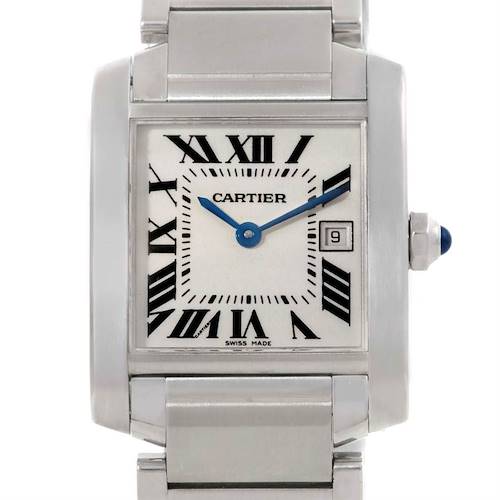 Photo of Cartier Tank Francaise Date Midsize Stainless Steel Watch W51011Q3